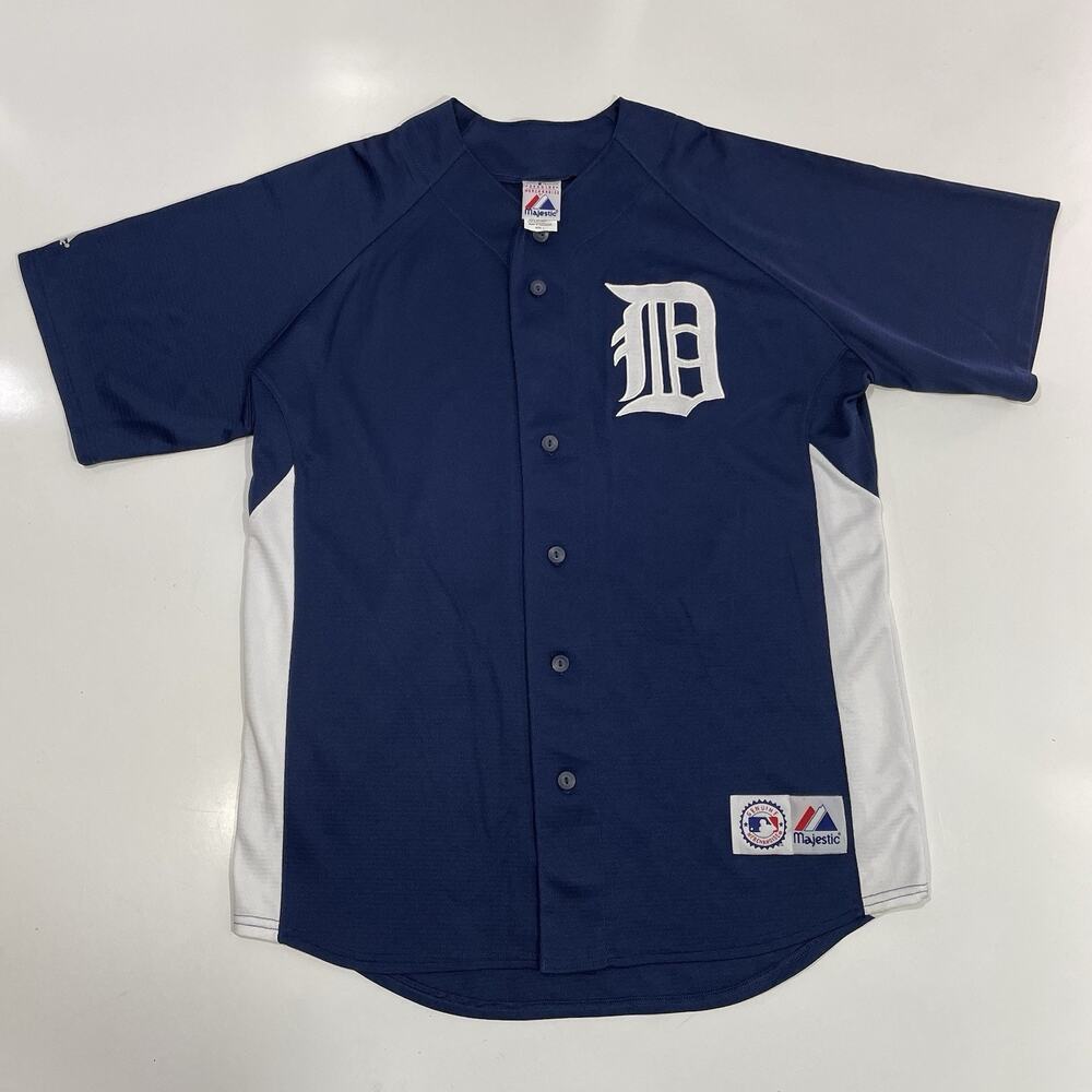 Men’s Detroit Tigers Johnny Damon Majestic Authentic Baseball Jersey L Stitched